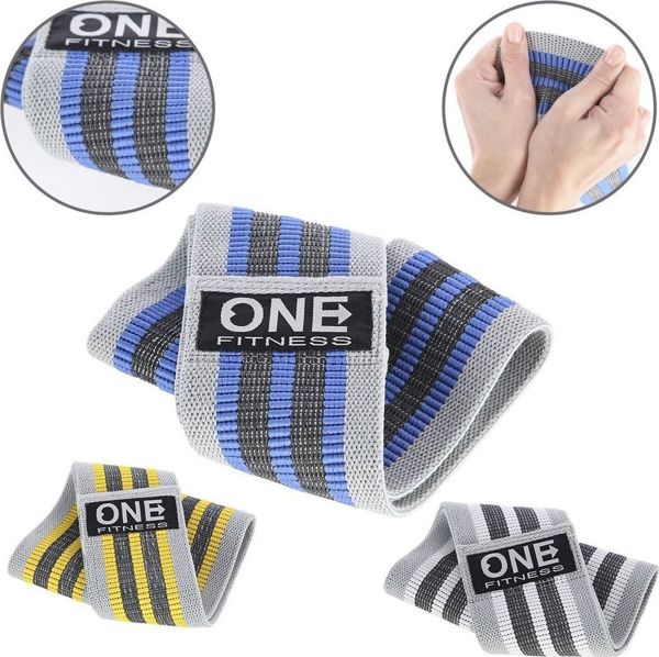 One Fitness Hip Band HB001 Σετ Λάστιχα Ενδυνάμωσης Γλουτών 3 Τεμάχια, Διαφορετικά Επίπεδα Αντίστασης, Πολύχρωμο