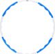 One Fitness HHP090 BLUE-WHITE HULA HOP 0,4KG 90CM ONE FITNESS