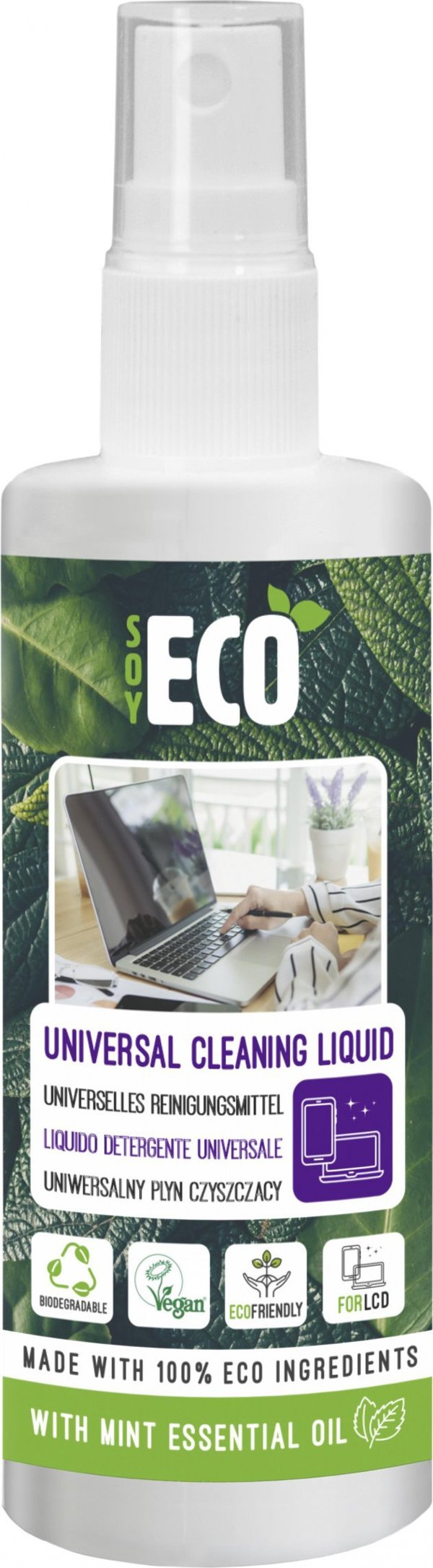 Only Eco Καθαριστικό οθόνης SOYECO, Eco, 100 ml