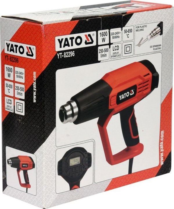Yato Πιστόλι Θερμού Αέρα 1600W YT-82296 με Οθόνη LCD και 5 Εξαρτήματα
