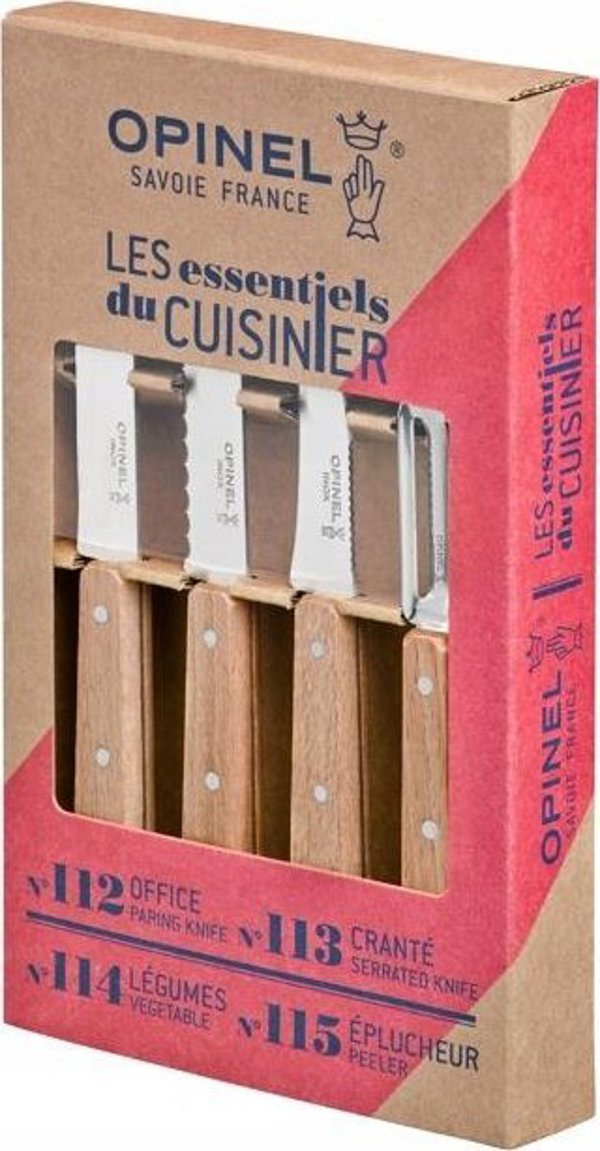 Opinel Σετ 4 Βασικών Μαχαιριών Natural - 8208133