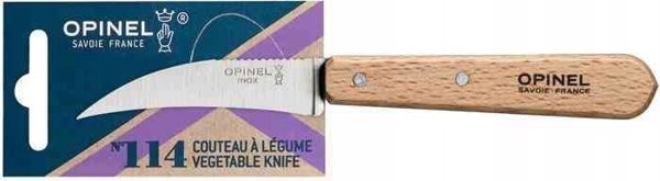 Opinel Μαχαίρι Λαχανικών No. 114 Essentiels, Ξύλινη Λαβή, Φυσικό Χρώμα