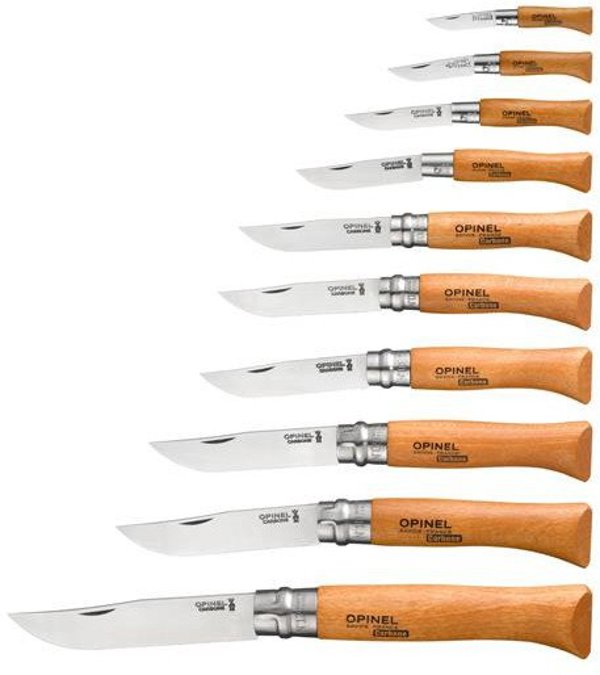 Opinel Zestaw Carbon 10szt skrzynia 02-12