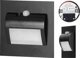 Orno Draco LED Φωτιστικό Σκάλας Εντοιχισμένο 1.5W, 12VDC, 4000K, με Αισθητήρα Κίνησης & Σούρουπου, Μαύρο, AD-OS-6164LR4/B