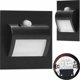 Orno Draco LED Φωτιστικό Σκάλας Εντοιχισμένο 1.5W, 12VDC, 4000K, με Αισθητήρα Κίνησης & Σούρουπου, Μαύρο, AD-OS-6164LR4/B
