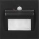 Φωτιστικό Σκάλας Orno Draco LED 1.5W 12VDC 30lm 6000K, Εντοιχισμένο με Αισθητήρα Κίνησης και Σούρουπου, Μαύρο AD-OS-6164LR6/B