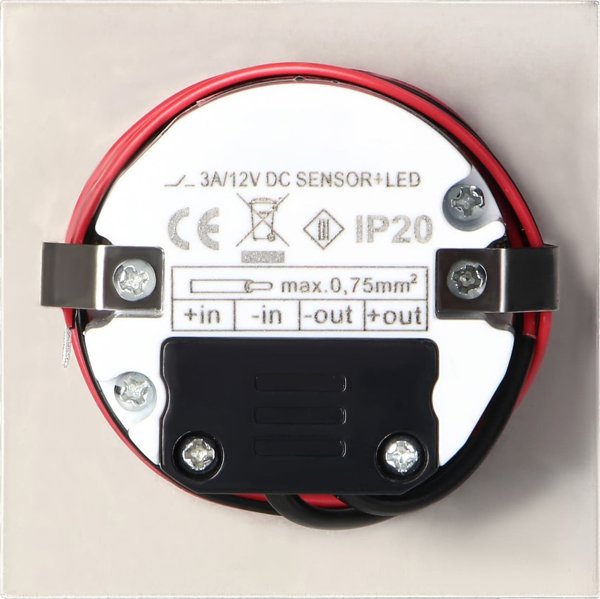Φωτιστικό Σκάλας Orno DRACO LED 1.5W με Αισθητήρα Κίνησης & Σούρουπου, 12VDC, 30lm, 3000K, Χωνευτό, Σατέν, AD-OS-6164LR3/N