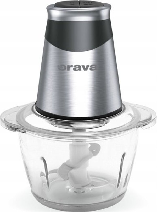 Orava SE-302 Πολυκόφτης Τροφίμων, 500W, 2 Ταχύτητες, Κάδος 1.2L με Ανοξείδωτο Μαχαίρι, Λευκό