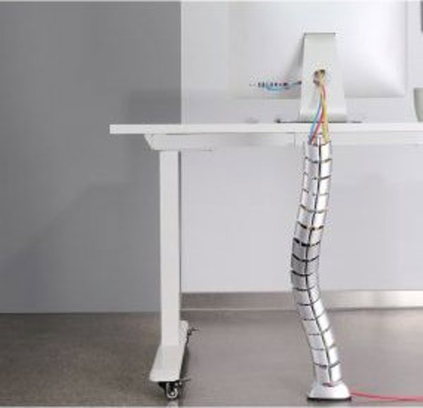 InLine Κανάλι Καλωδίων Γραφείου Flexible, 2 Θαλάμων, 80cm, Ασημί (59997B)