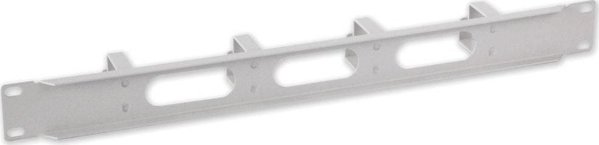 Οργανωτής Καλωδίων Rack 19" 1U NoName, Οριζόντια Διάταξη με 4 Δακτυλίους και 3 Οπές Διέλευσης, Γκρι