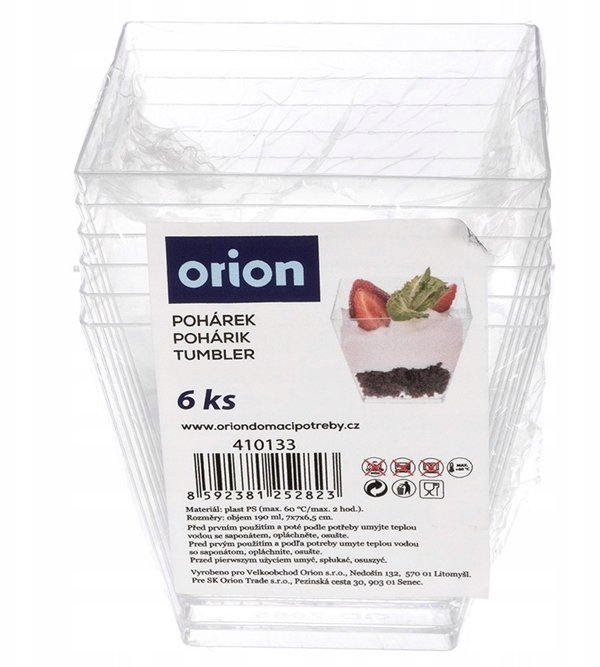 Orion Desery Σετ 6 Μπολ Finger Food 180ml, Ποτηράκια για Σνακ
