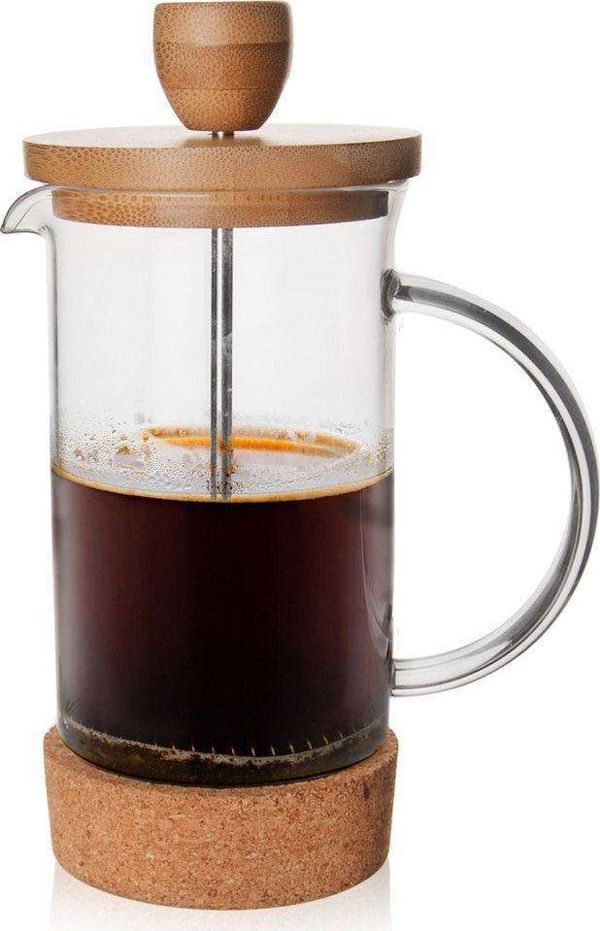 Orion Γυάλινη Κανάτα French Press 0,4L - Καφετιέρα και Τσαγιέρα με Έμβολο