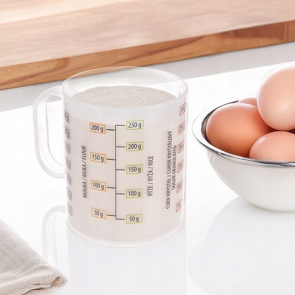 Orion Πλαστική Κούπα Με Μεζούρα Κουζίνας 250ml Για Χύμα Υλικά & Μαγείρεμα