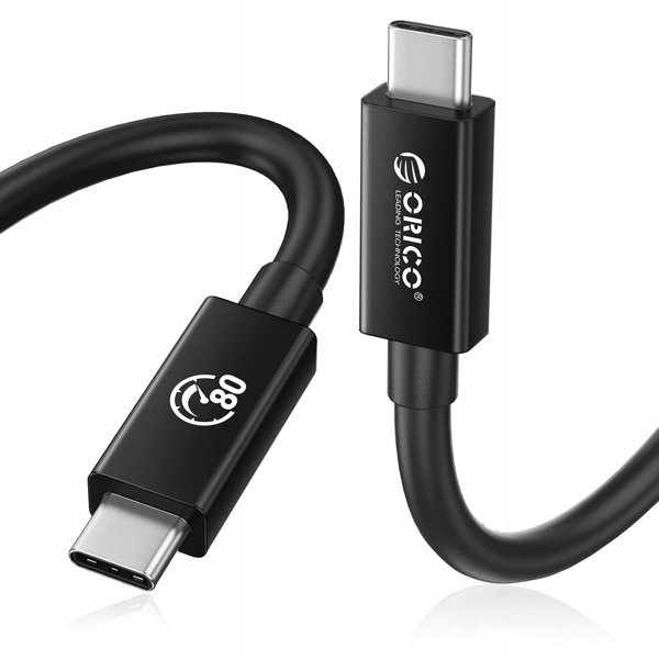 Orico Καλώδιο Thunderbolt 5 USB-C 1,5 m 80Gbps 240W 8K@60Hz Μαύρο