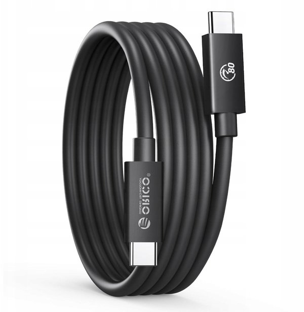 Orico Καλώδιο Thunderbolt 5 USB-C 1,5 m 80Gbps 240W 8K@60Hz Μαύρο