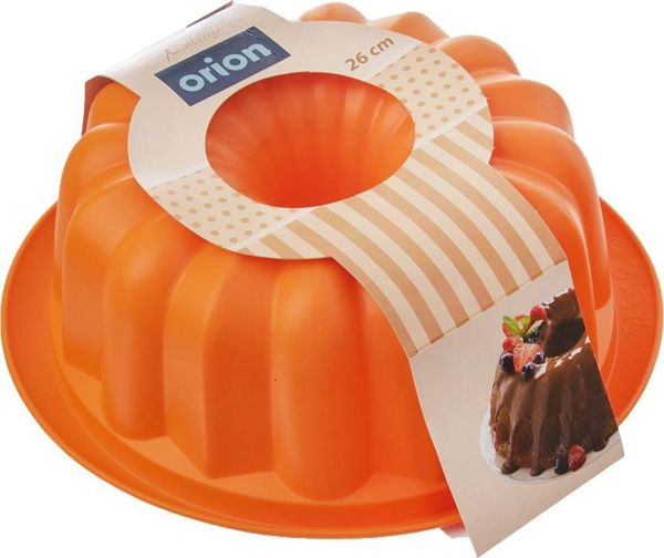 Orion Φόρμα Σιλικόνης για Babka με Καμινάδα, Πορτοκαλί, Αντικολλητικό Σκεύος Ψησίματος