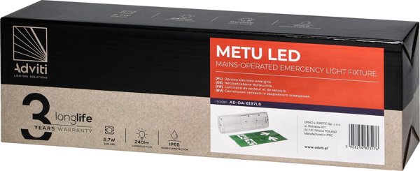 Φωτιστικό Ασφαλείας Orno METU LED 2,7W 3H IP65 6000K Έκτακτης Ανάγκης