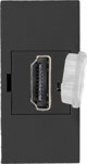 Orno NOEN HDMI, αρθρωτή υποδοχή 22,5x45mm HDMI με προστατευτικό κάλυμμα, μαύρο