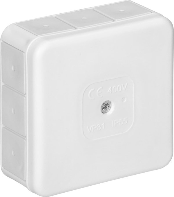 Orno Κουτί Διακλάδωσης Επιφανείας PRO, IP55, 400V, 12 Διόδους, 85x85x37mm, Λευκό, OR-JB-13807/W