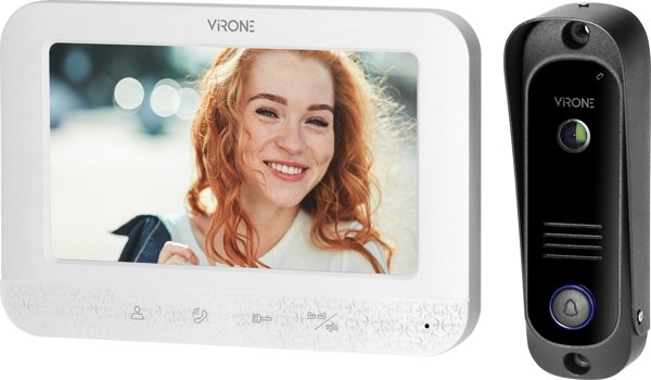 Orno Zestaw wideodomofonowy bezsluchawkowy, monitor 7" LCD, interkom bialy, SETAR