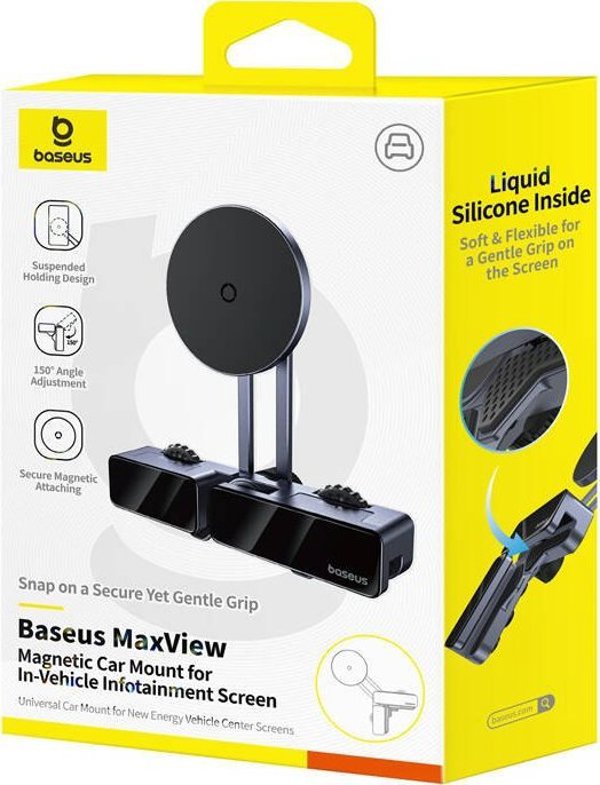 OS-Baseus MaxView Magnetic Car Mount for In-Vehicle Infotainment Screen Space Grey