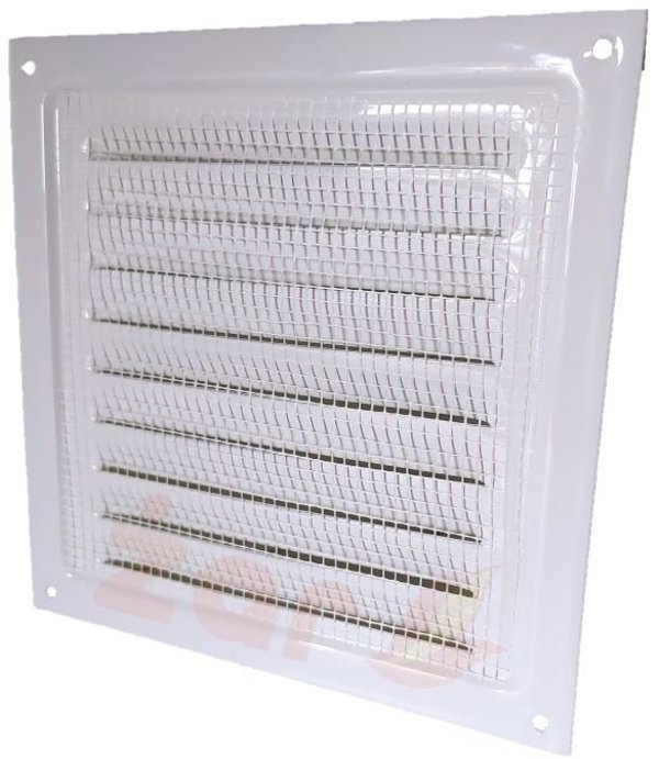 Oslona wentylacyjna ze stali 150x150mm malowana proszkowo biala WM150