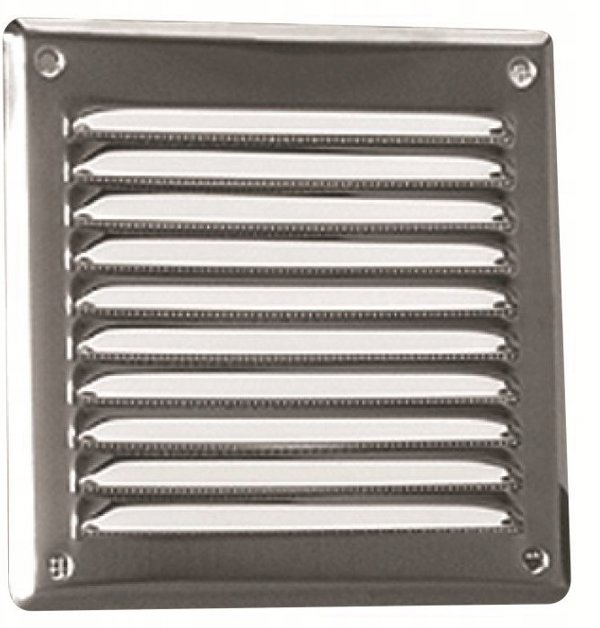 Oslona wentylacyjna z siatka 165x165mm metalowa chrom WX908CHR