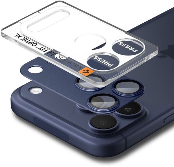 Προστατευτικό κάλυμμα κάμερας SPIGEN OPTIK PRO XL GLAS.TR EZ FIT για iPhone 17 Pro Max Μπλε