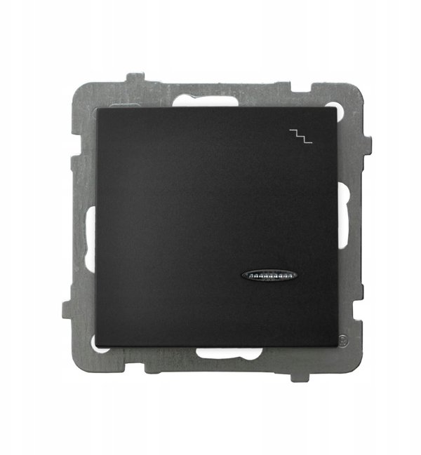 Ospel As Διακόπτης Σκάλας LP-3GS/m/33 με Μπλε Φωτισμό, Μαύρο Μεταλλικό Φινίρισμα