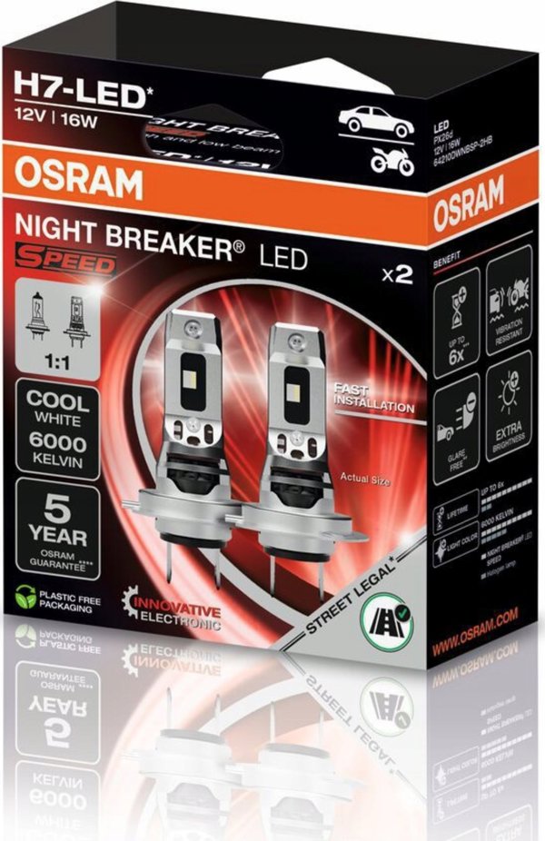 Osram Night Breaker LED Speed - Λάμπες Αυτοκινήτου H7