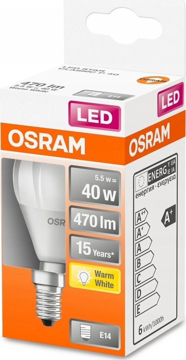 Osram Parathom Classic P LED | E14 | 4.9 W | Warm White