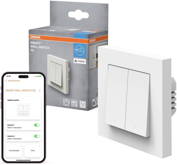 Osram Osram SMART+WALL SWITCH 2-GANG MATTER | Osram