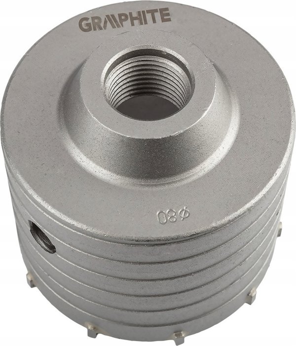Τρυπάνι καρβιδίου 80 mm με προσαρμογέα HEX και οδηγό τρυπάνι