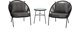 OUTDOOR FURNITURE SET BLACK 2 SEAT