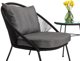 OUTDOOR FURNITURE SET BLACK 2 SEAT