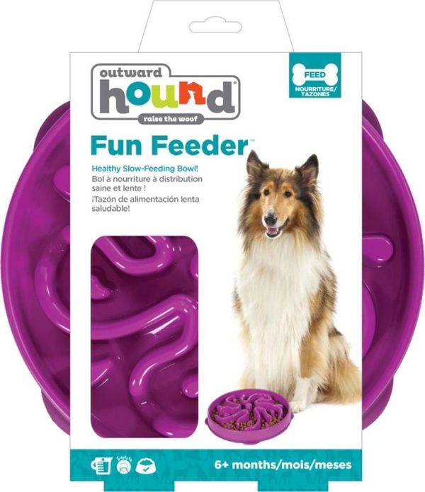 Outward Hound Slo Bowl Ιώδες Μπολ Σκύλου