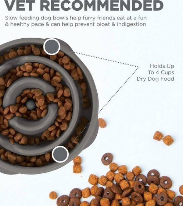 Outward Hound Outward Hound Fun Feeder Mini Μπολ επιβράδυνσης γκρι [69891]