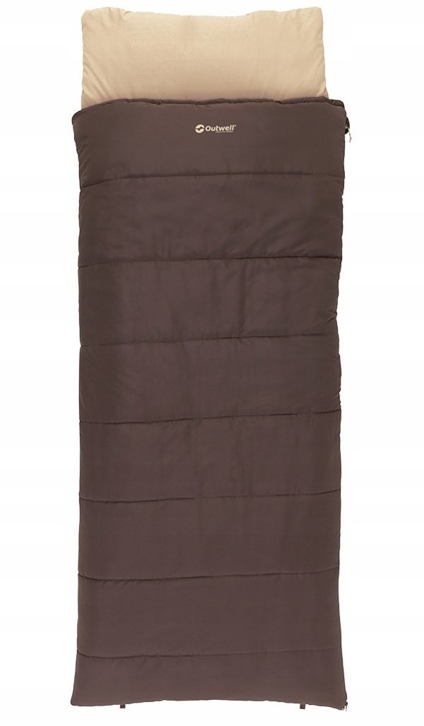 Outwell Contour Supreme Συνθετικός Υπνόσακος 190cm, Καφέ, Αριστερό Φερμουάρ