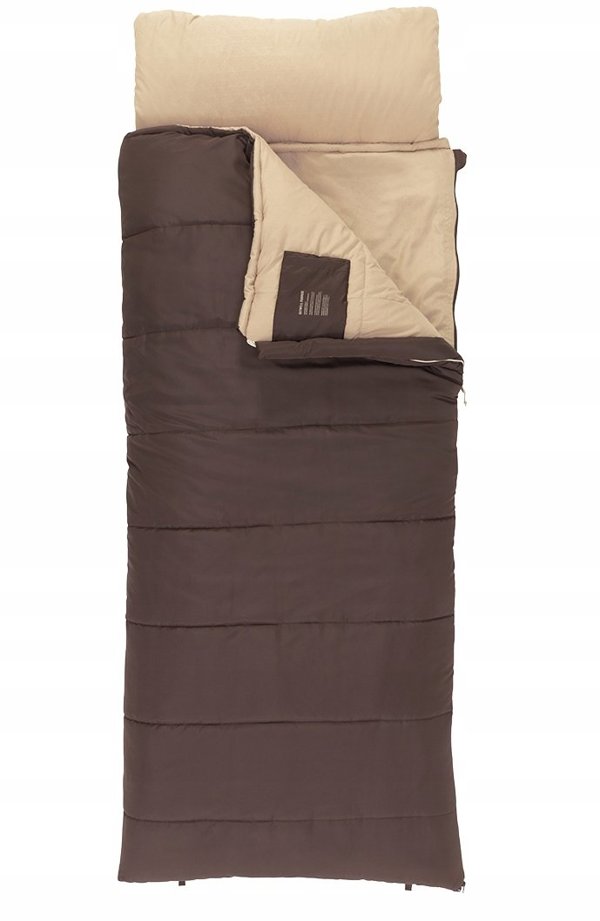 Outwell Contour Supreme Συνθετικός Υπνόσακος 190cm, Καφέ, Αριστερό Φερμουάρ