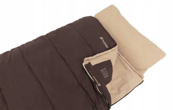Outwell Contour Supreme Συνθετικός Υπνόσακος 190cm, Καφέ, Αριστερό Φερμουάρ