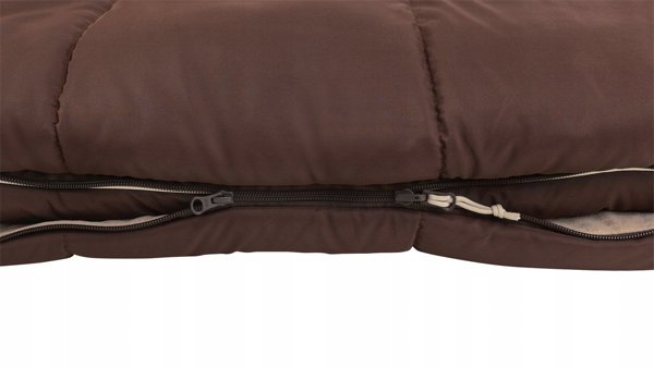 Outwell Contour Supreme Συνθετικός Υπνόσακος 190cm, Καφέ, Αριστερό Φερμουάρ