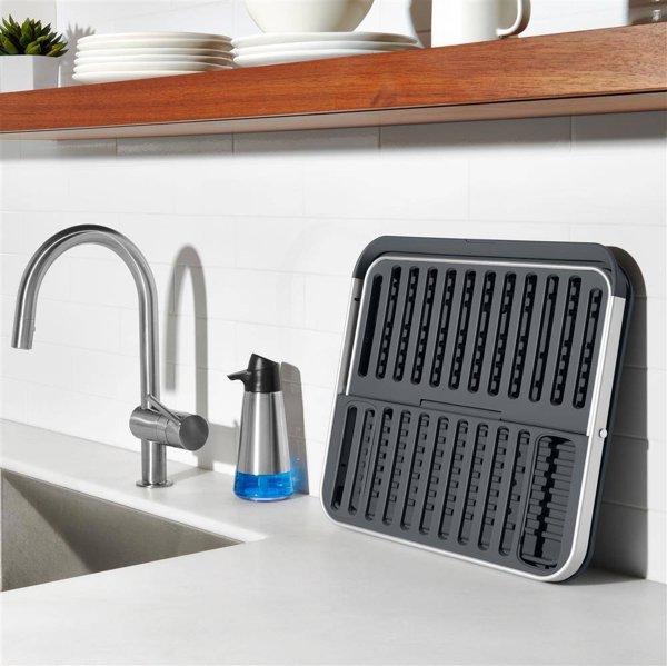Στεγνωτήριο Πιάτων OXO Good Grips Αναδιπλούμενο για Μαχαιροπίρουνα και Σκεύη