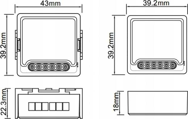 OXT Μονάδα OXT mini dimmer 2 κυκλώματα ZigBee TUYA