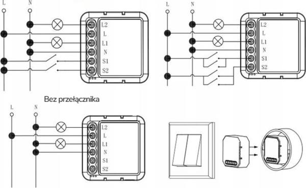 OXT Μονάδα OXT mini dimmer 2 κυκλώματα ZigBee TUYA