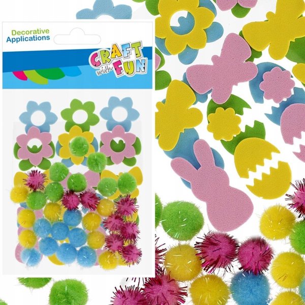 OZDOBA WN EVA SPRZYL POMPONY CF 12/144
