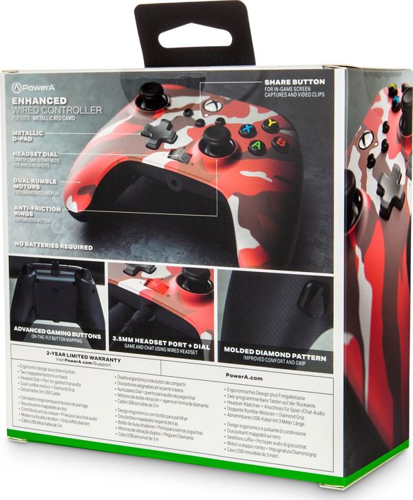 Pad PowerA XS Enhanced Metallic Red Camo (1518910-01)