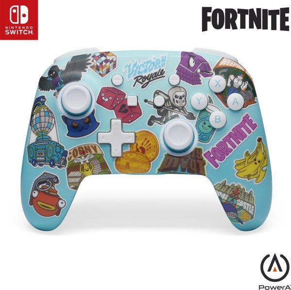 Ασύρματο Χειριστήριο PowerA Enhanced Wireless Controller για Nintendo Switch, Σχέδιο Fortnite Sticker Mania