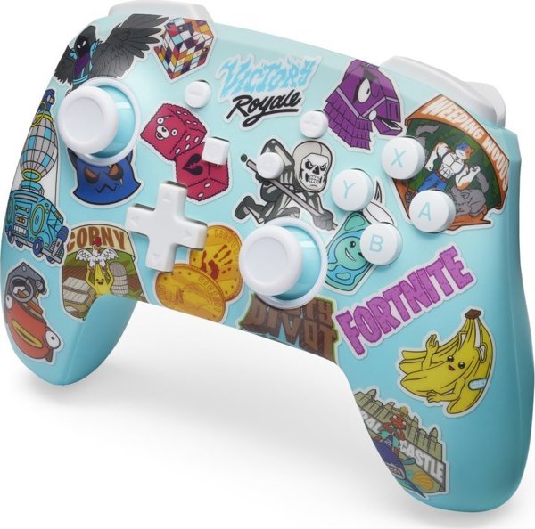 Ασύρματο Χειριστήριο PowerA Enhanced Wireless Controller για Nintendo Switch, Σχέδιο Fortnite Sticker Mania