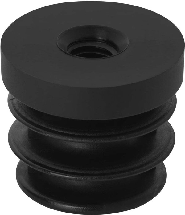 PADS PLASTIC ROUND 16MM BLACK 2PCS