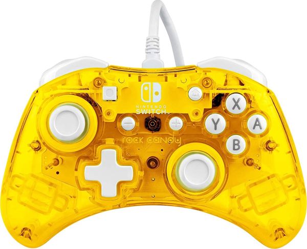 PDP Ενσύρματο Χειριστήριο Rock Candy Mini για Nintendo Switch - Κίτρινο, Εργονομικός Σχεδιασμός, Με Αποσπώμενο Καλώδιο